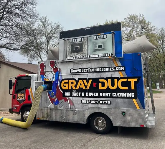 Gray Duct service truck
